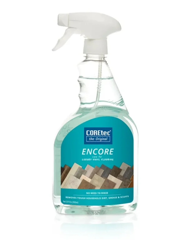 COREtec Encore Cleaner, in a 32oz spray bottle.