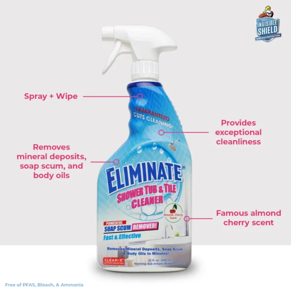 Eliminate Shower Tub Tile Cleaner product details image.