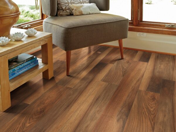 Shaw Floorte Pro Endura Plus LVP Flooring in Amber Oak room scene.