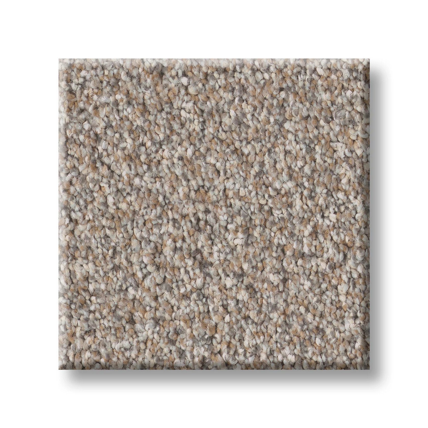 Shaw carpet color swatch of Dawn Beige in the Elevated I carpet collection close-up.